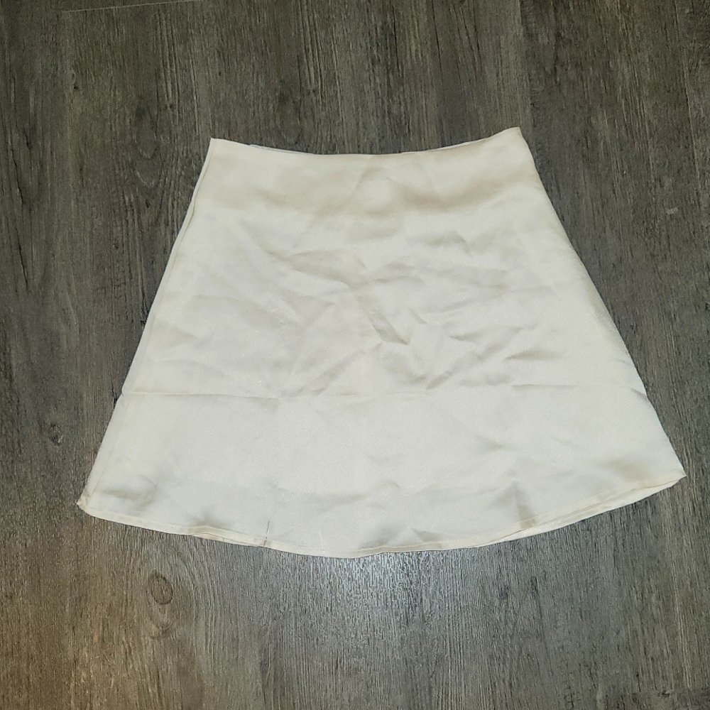 Satin A Line Mini Skirt